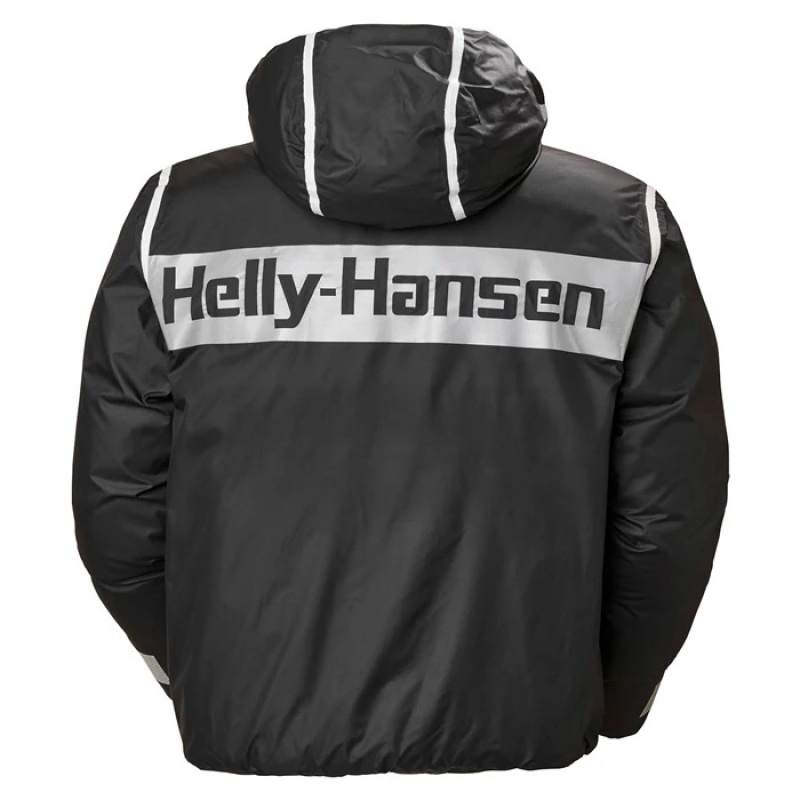 Férfi Helly Hansen Hh Arc Reversible Puffer Téli Kabátok Fekete | SLN-695203