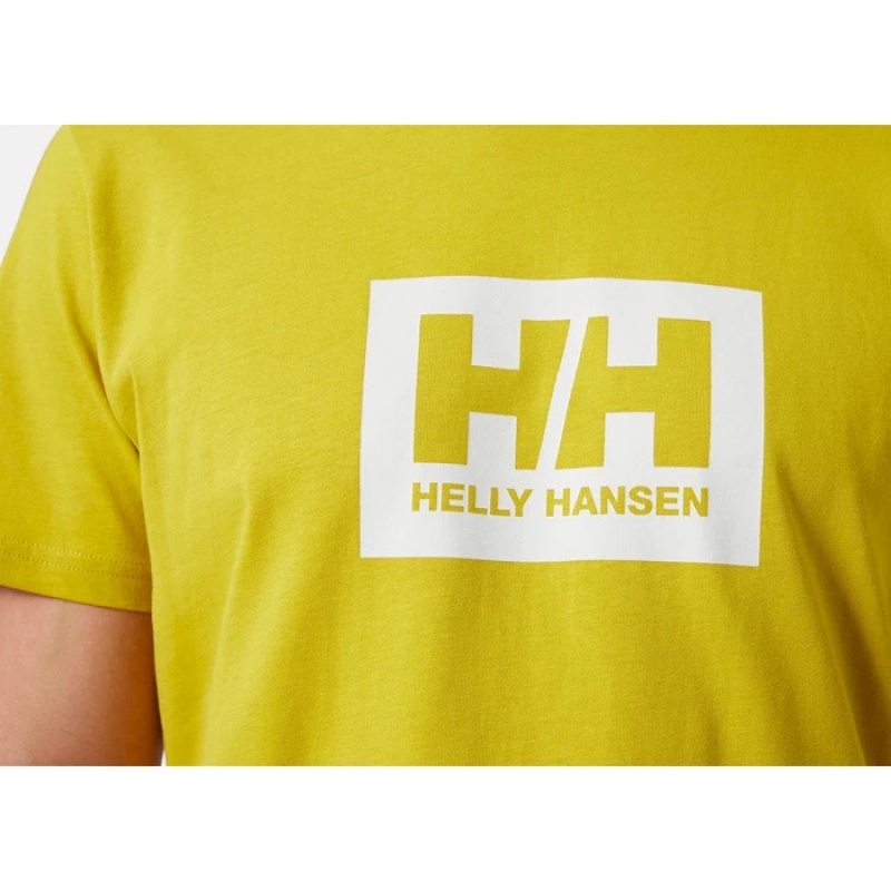 Férfi Helly Hansen Hh Box Póló Sárga | EUH-862407