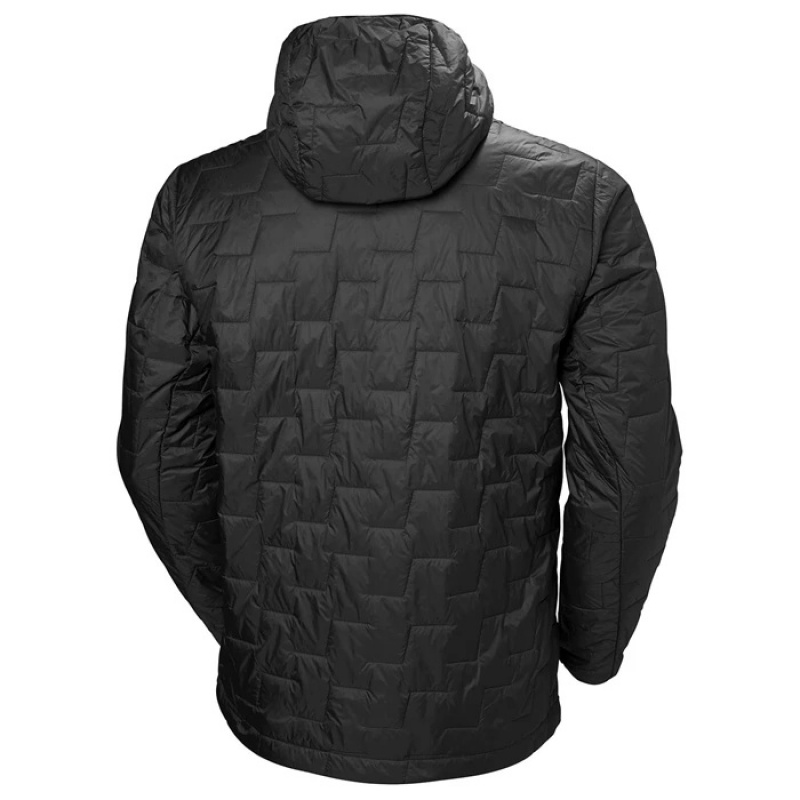 Férfi Helly Hansen Lifaloft Csuklyás Túradzsekik Fekete | ZPF-680925