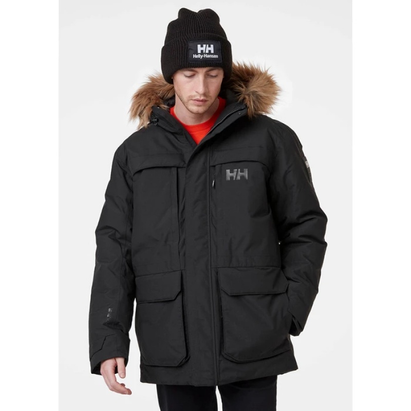 Férfi Helly Hansen Nordsjo Parka Dzsekik Fekete | RWA-837942