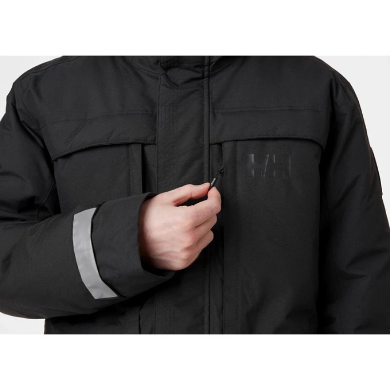 Férfi Helly Hansen Nordsjo Parka Dzsekik Fekete | RWA-837942