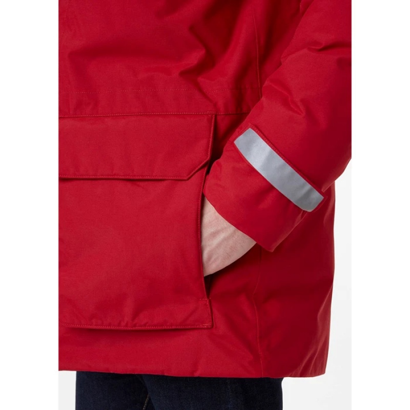 Férfi Helly Hansen Nordsjo Parka Dzsekik Piros | DJQ-607382