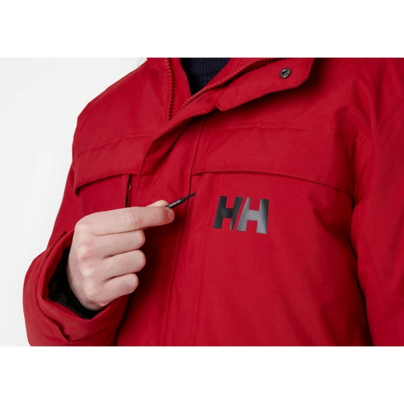 Férfi Helly Hansen Nordsjo Parka Dzsekik Piros | DJQ-607382