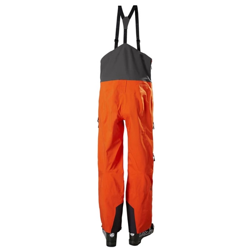 Férfi Helly Hansen Odin Mountain Infinity 3l Bib Vízálló Nadrág Narancssárga Piros | HFA-956021