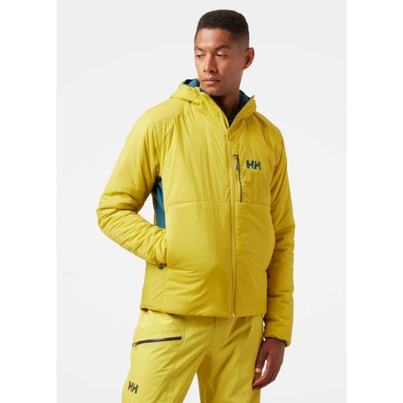 Férfi Helly Hansen Odin Stretch Csuklyás Középrétegek Olivazöld | FUL-623451