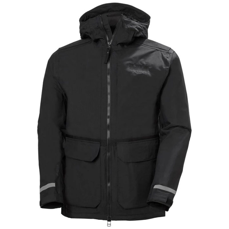 Férfi Helly Hansen Patrol Transition Alkalmi Kabátok Fekete | LUZ-896307