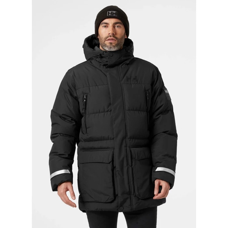 Férfi Helly Hansen Reine Puffy Téli Kabátok Fekete | GFT-619784