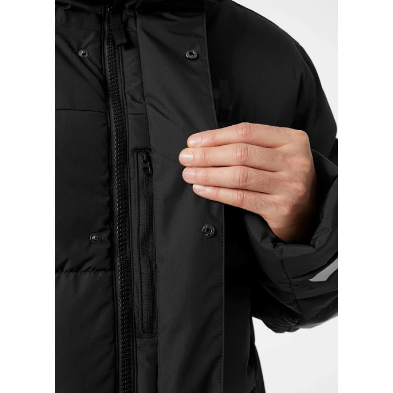 Férfi Helly Hansen Reine Puffy Téli Kabátok Fekete | GFT-619784