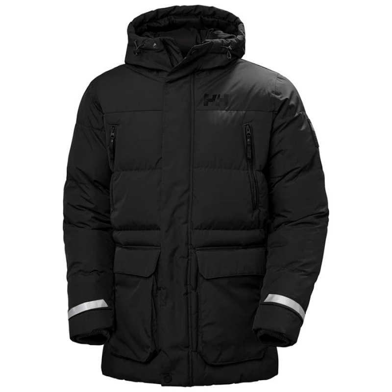 Férfi Helly Hansen Reine Puffy Téli Kabátok Fekete | GFT-619784