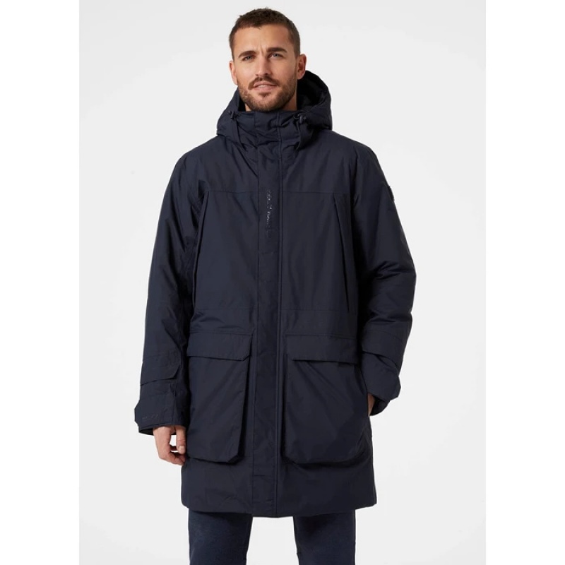 Férfi Helly Hansen Rwb Parka Dzsekik Sötétkék | VQC-451720