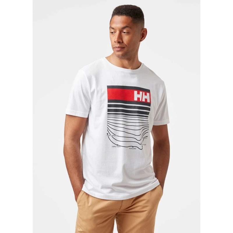 Férfi Helly Hansen Shoreline Póló Fehér | UXM-064821