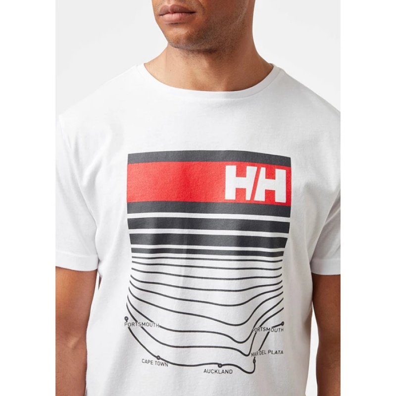 Férfi Helly Hansen Shoreline Póló Fehér | UXM-064821