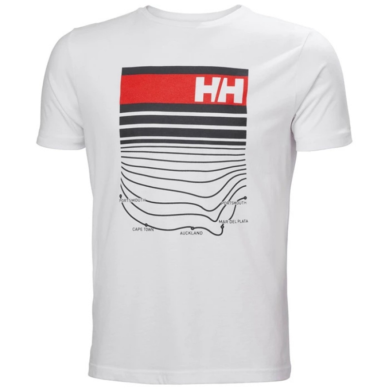 Férfi Helly Hansen Shoreline Póló Fehér | UXM-064821