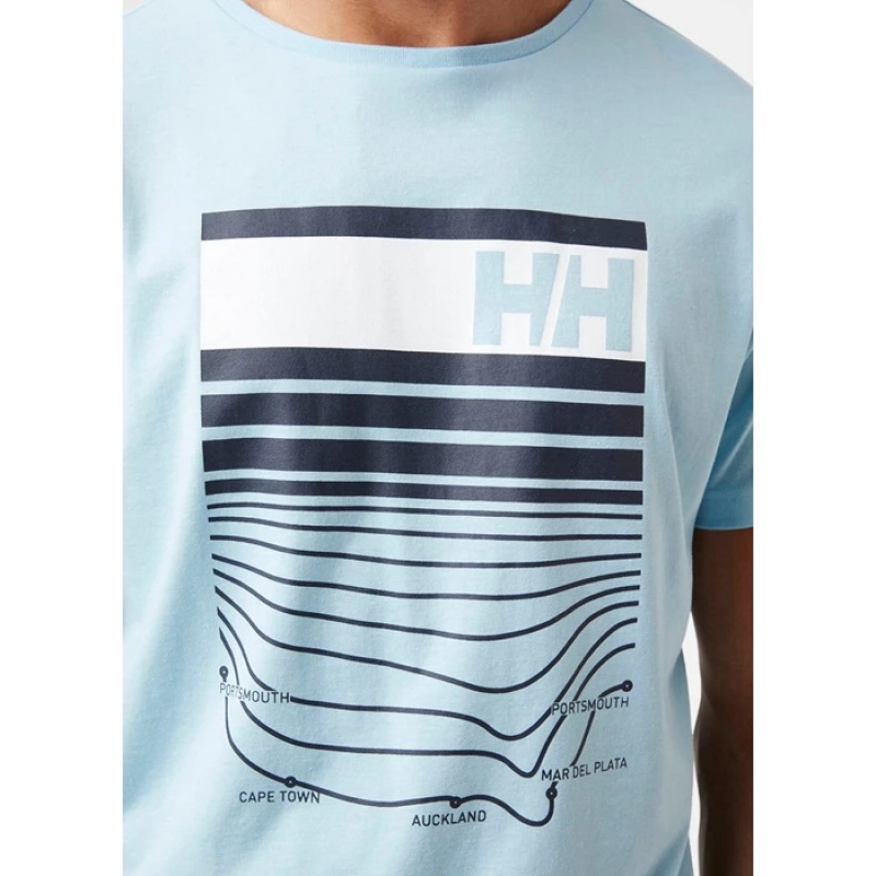 Férfi Helly Hansen Shoreline Póló Kék | ZDU-946253