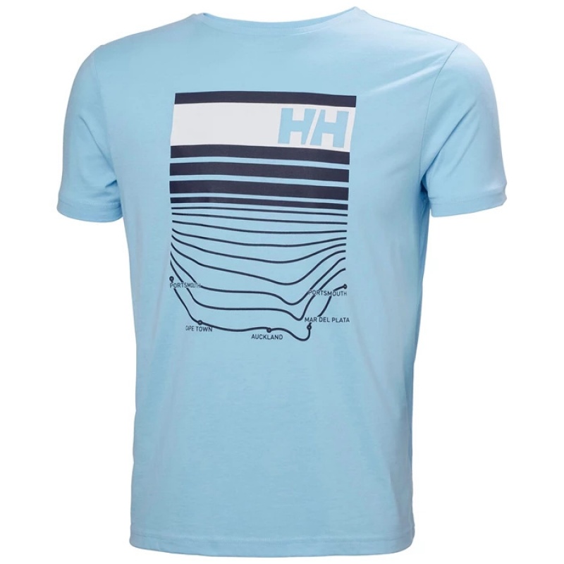 Férfi Helly Hansen Shoreline Póló Kék | ZDU-946253