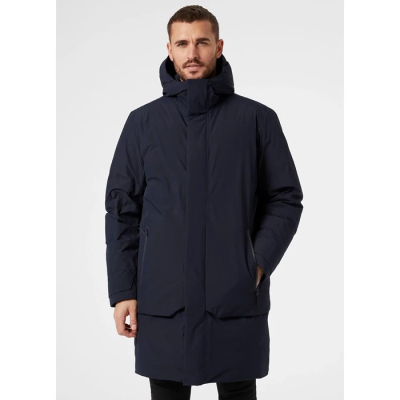 Férfi Helly Hansen Urb Pro Parka Dzsekik Sötétkék | DIB-437581