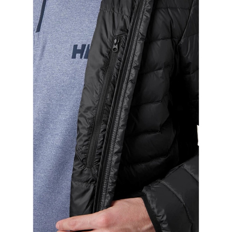 Férfi Helly Hansen Verglas Csuklyás Kültéri Dzsekik Fekete | ZHJ-460123