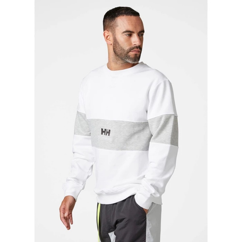 Férfi Helly Hansen Yu20 Crew Neck Sweat Pulóverek Fehér | QGP-173062