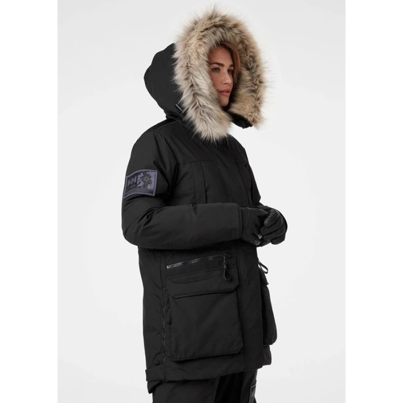 Női Helly Hansen W Arctic Patrol Parka Dzsekik Fekete | FEJ-731592