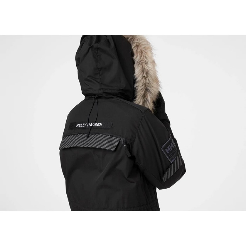 Női Helly Hansen W Arctic Patrol Parka Dzsekik Fekete | FEJ-731592