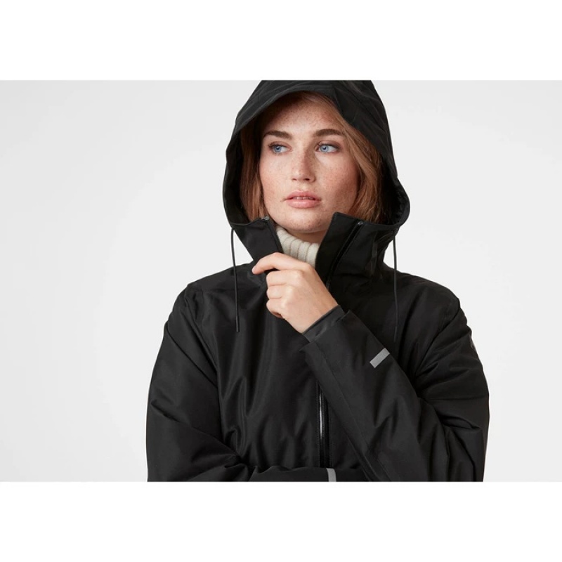 Női Helly Hansen W Aspire Rain Parka Dzsekik Fekete | YES-897504