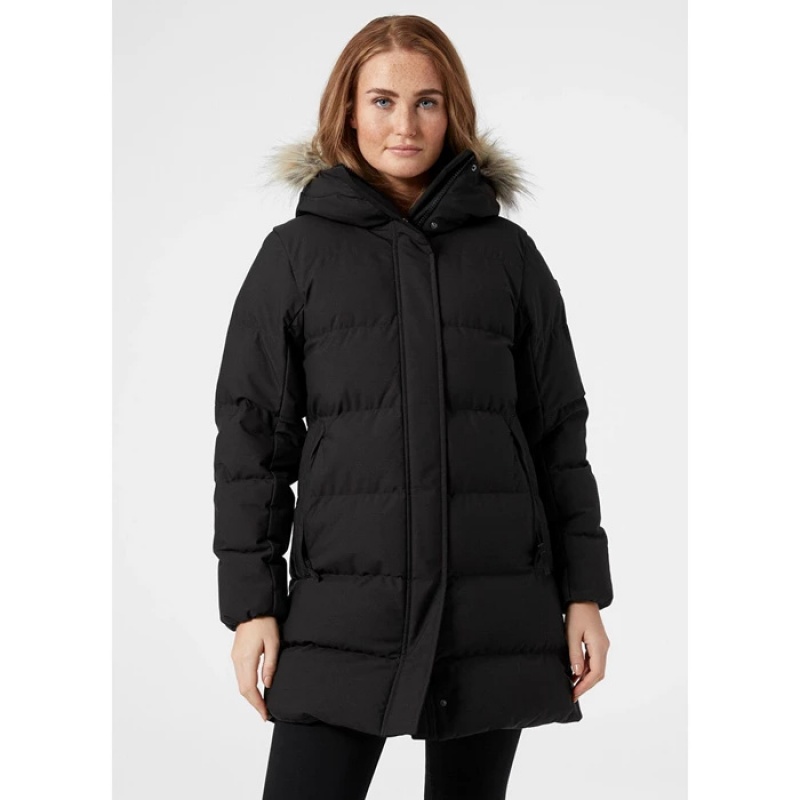 Női Helly Hansen W Blossom Puffy Parka Dzsekik Fekete | VFE-643901