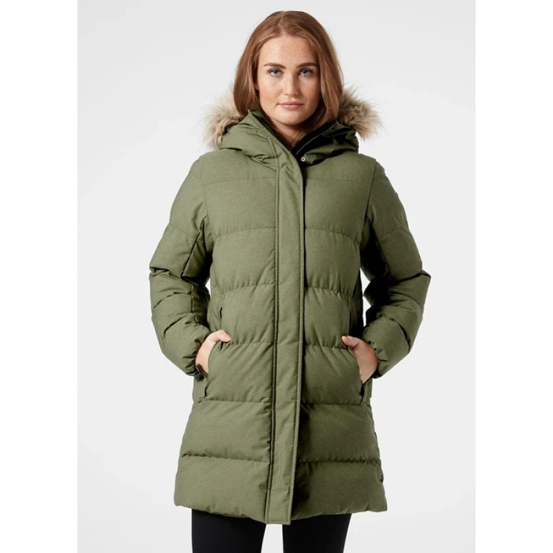 Női Helly Hansen W Blossom Puffy Téli Kabátok Szürke Zöld | EYX-956437