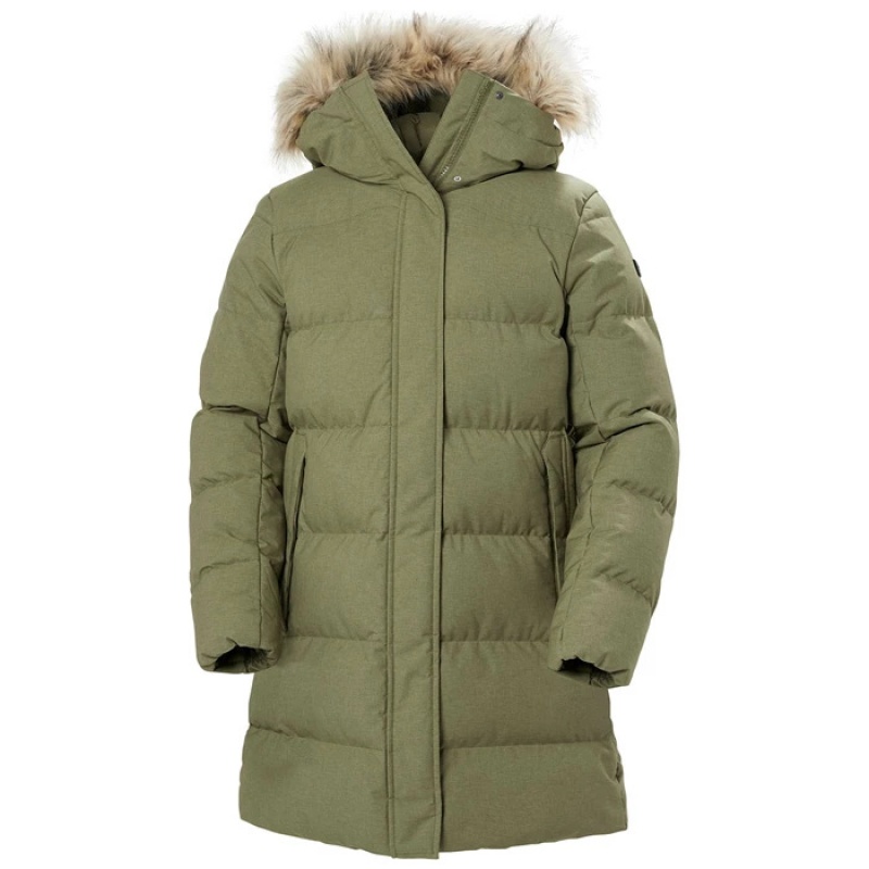 Női Helly Hansen W Blossom Puffy Téli Kabátok Szürke Zöld | EYX-956437