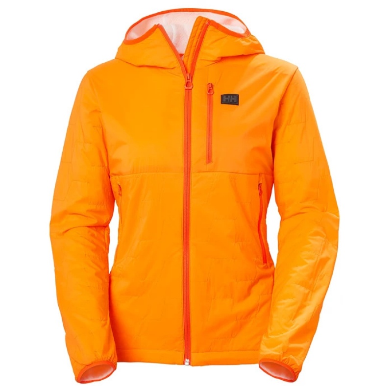 Női Helly Hansen W Lifaloft Air Csuklyás Szigetelt Kabátok Narancssárga Fehér | GRQ-378429