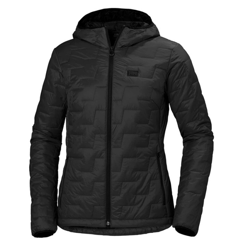 Női Helly Hansen W Lifaloft Csuklyás Túradzsekik Fekete | HPZ-350896