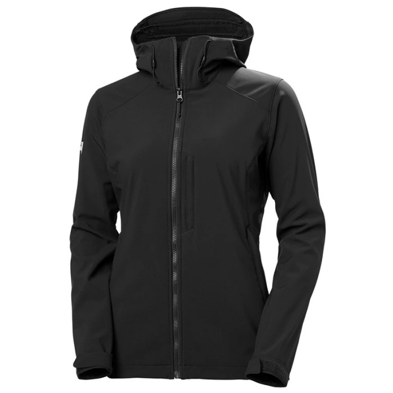 Női Helly Hansen W Paramount Hood Soft Shell Dzsekik Fekete | OEB-450392