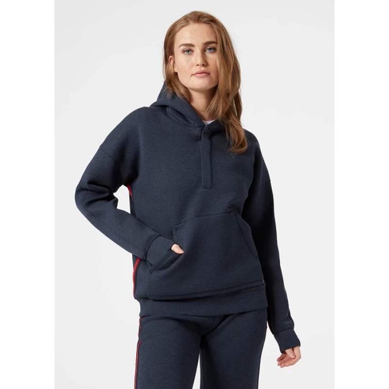 Női Helly Hansen W Rwbhooded Pulóverek Sötétkék | VXR-536790