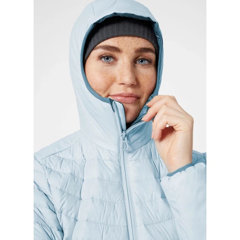 Női Helly Hansen W Verglas Csuklyás Hibrid Középrétegek Szürke Kék | AZY-358127