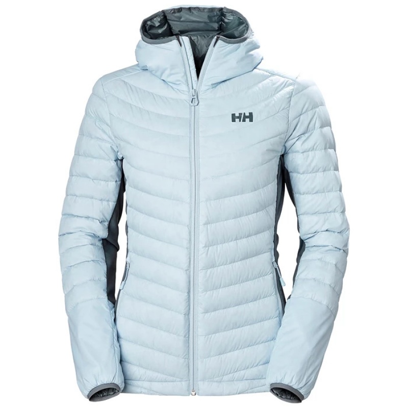 Női Helly Hansen W Verglas Csuklyás Hibrid Középrétegek Szürke Kék | AZY-358127