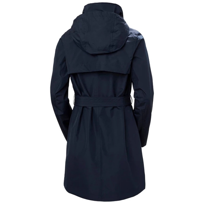 Női Helly Hansen W Welsey Ii Trench Alkalmi Dzsekik Sötétkék | XTG-629475